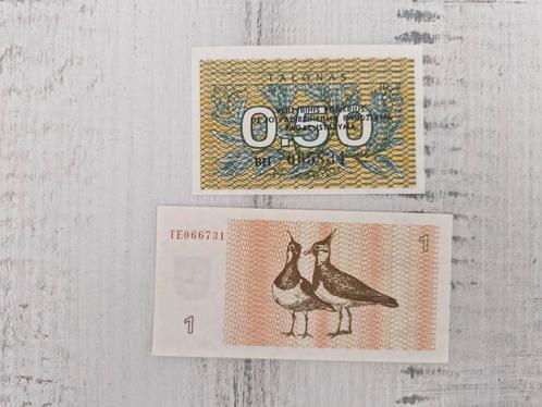 Litouwen 2 biljetten UNC, Postzegels en Munten, Bankbiljetten | Europa | Niet-Eurobiljetten, Overige landen, Ophalen of Verzenden