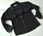 Zwart Jeans cowboy jasje met studs en franje maat 152, Meisje, Ophalen of Verzenden, Zo goed als nieuw, Zara