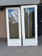 Tuindeuren met dubbelglas en espagnoletsluiting, Doe-het-zelf en Verbouw, Deuren en Horren, Gebruikt, 120 cm of meer, Ophalen of Verzenden