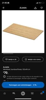 Werkblad Plaat plank wastafelmeubel met waskom - ikea, Huis en Inrichting, Badkamer | Badkamermeubels, Ophalen, 50 tot 100 cm