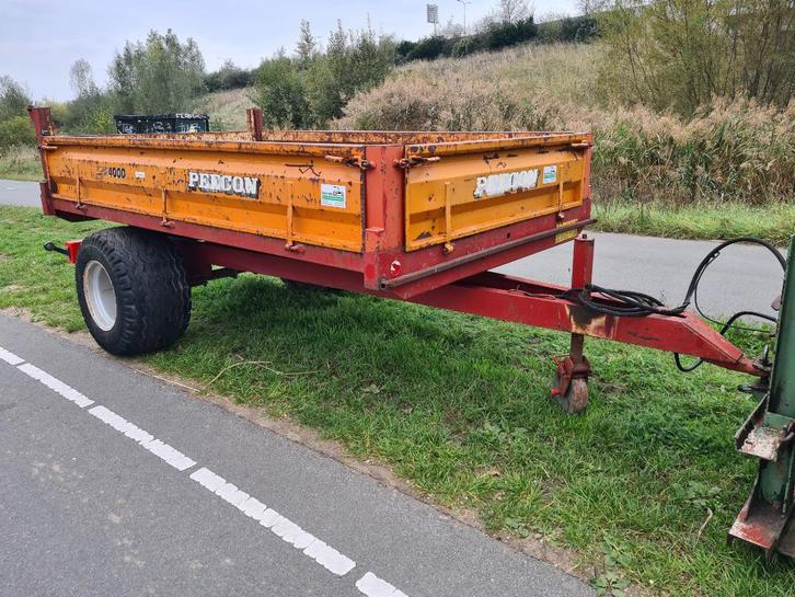Div. kipper Peecon KW4000, Theo Tel 4ton Rolland BH45 kieper, Zakelijke goederen, Agrarisch | Werktuigen, Transport, Ophalen