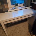 MALM Toilettafel / kaptafel, wit, 120x41 cm, Ophalen, 100 tot 150 cm, Zo goed als nieuw, Minder dan 100 cm