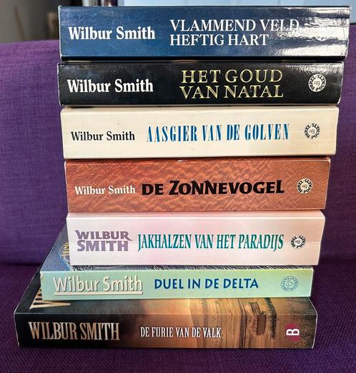7 boeken van Wilbur Smith - waaronder Vlammend , heftig hart, Boeken, Thrillers, Zo goed als nieuw, Nederland, Ophalen of Verzenden