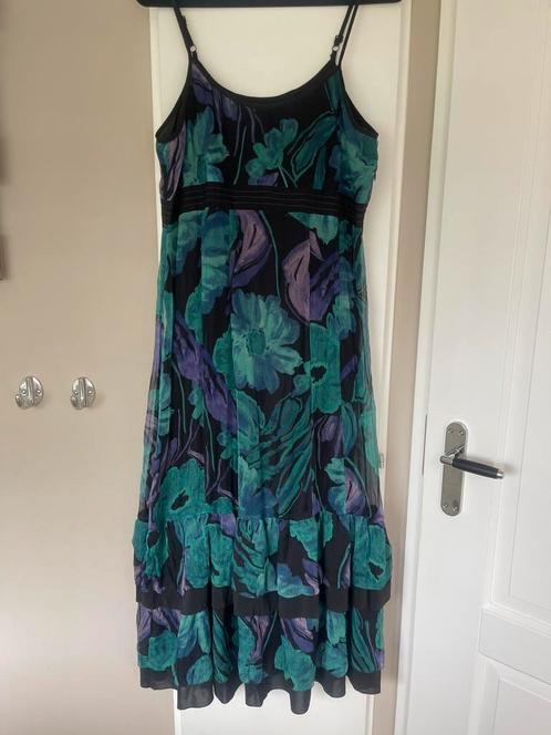 Marie Méro  zomerse maxi  jurk met stroken maat 40, Kleding | Dames, Jurken, Zo goed als nieuw, Maat 38/40 (M), Zwart, Onder de knie