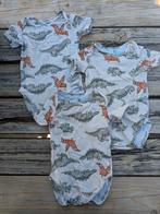 3 rompers met dino's - maat 62-68 - Hema, Nacht- of Onderkleding, Gebruikt, Ophalen of Verzenden, Hema