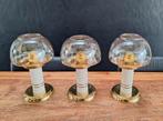3st vintage Mason kandelaars mushroom design glazen kapje, Huis en Inrichting, Woonaccessoires | Kandelaars en Kaarsen, Gebruikt