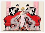 Fashion Poster Art Deco Barbier Poster Affiche, Antiek en Kunst, Verzenden