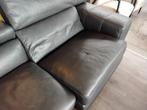 Natuzzi elec verstelbare bank, 2-delig., Ophalen, Gebruikt, Tweepersoons, Leer