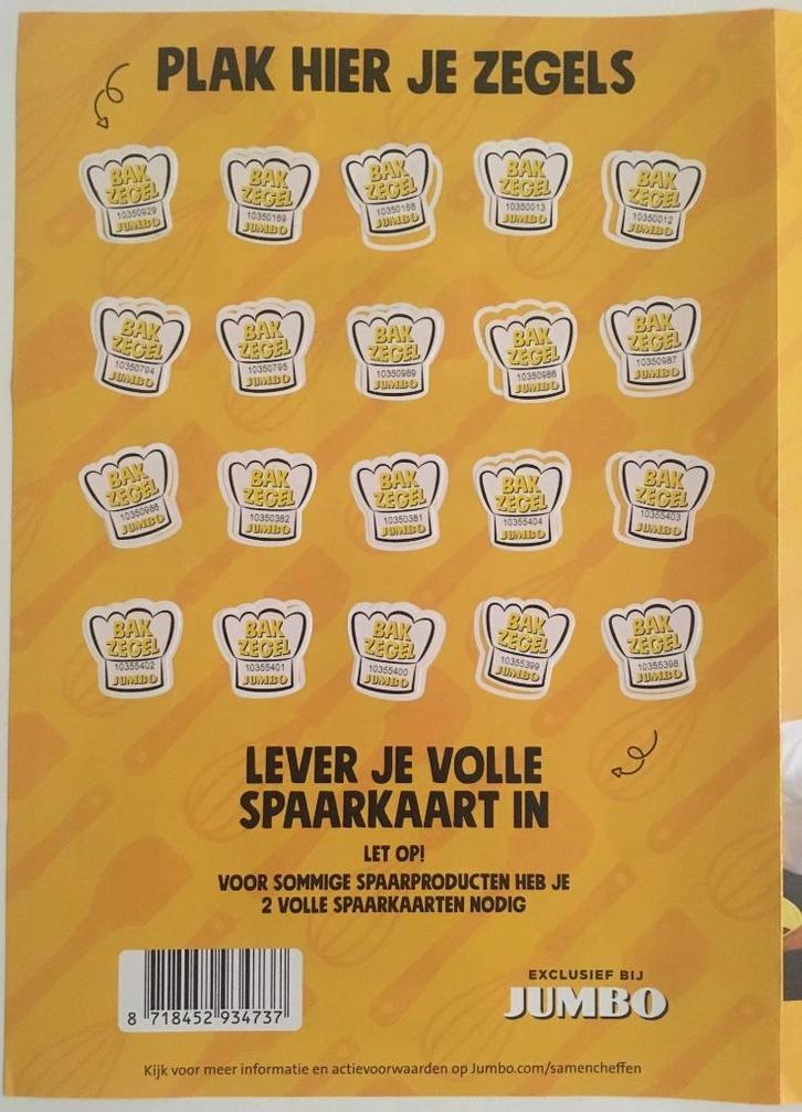 Volle spaarkaart Jumbo Samen lekker Cheffen, Verzamelen, Supermarktacties, Jumbo, Ophalen of Verzenden
