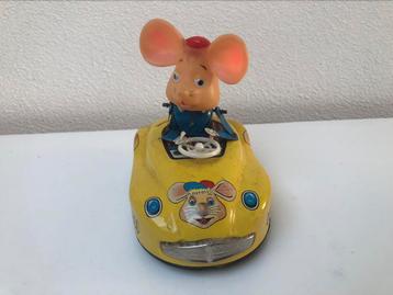 Blikken speelgoed muis in botsauto Yoshiya Japan beschikbaar voor biedingen