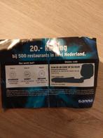 Gamma dinerbon, Tickets en Kaartjes, Twee personen, Cadeaubon