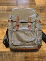 Stijlvolle Rugzak - Grijs met Bruine Accenten, Overige merken, 25 tot 40 cm, Ophalen of Verzenden, Zo goed als nieuw