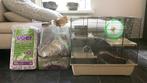 Hamsterkooi met toebehoren, Dieren en Toebehoren, Knaagdieren en Konijnen | Hokken en Kooien, Kooi, Gebruikt, Minder dan 75 cm