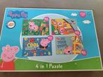 Peppa Pig 4-in-1 puzzel, zo goed als nieuw., Ophalen of Verzenden, 10 tot 50 stukjes, Zo goed als nieuw, 2 tot 4 jaar