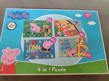 Peppa Pig 4-in-1 puzzel, zo goed als nieuw. beschikbaar voor biedingen