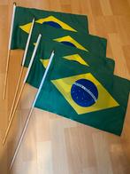 Braziliaanse handvlaggen van stof set 4, Ophalen of Verzenden, Nieuw