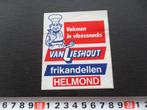 sticker Helmond van Lieshout Frikandellen Vakman in vleessna, Ophalen, Zo goed als nieuw, Bedrijf of Vereniging