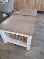 Salontafels Lizzano Acacia Bruin, Huis en Inrichting, Tafels | Salontafels, Ophalen, Gebruikt, 50 tot 100 cm, Vierkant