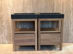 Badmeubel 60 cm staand MASSIEF EIKEN van €1995 nu €750 NEW, Ophalen, Nieuw, 50 tot 100 cm, Minder dan 100 cm