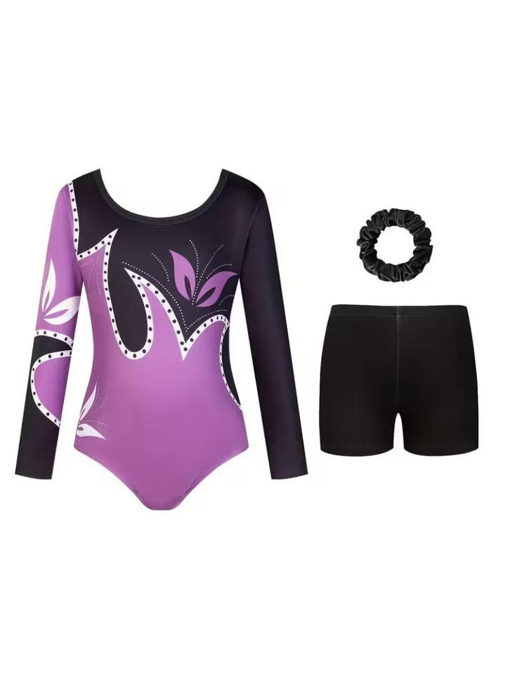 Turnpakje + turnbroekje paars 122 128 134 140 146 152 158, Sport en Fitness, Turnen, Nieuw, Turnpak(je), Kindermaat 122 t/m 140