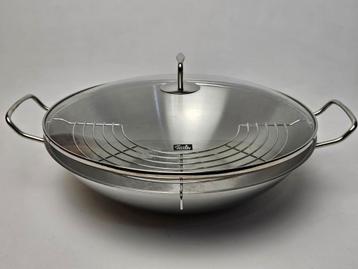 # Fissler KDK Wokpan met Deksel - RVS wol pan beschikbaar voor biedingen