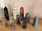10  torens / edelsteen O.a amazoniet , angeliet, fluoriet, Ophalen of Verzenden, Overige typen