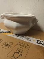 Witte Bloempot - Chique Uitstraling, Porselein of Keramiek, Schaal, Rond, Ophalen of Verzenden