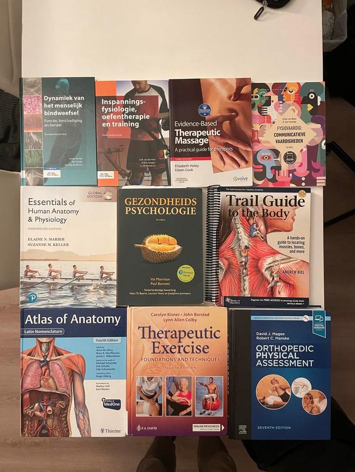 Fysiotherapie Boeken Pakket compleet, Boeken, Studieboeken en Cursussen, Zo goed als nieuw, HBO, Beta, Ophalen of Verzenden