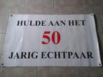 spandoek voor 50 jarig huwelijksfeest te huur, Ophalen, Zo goed als nieuw, Geboorte of Huwelijk