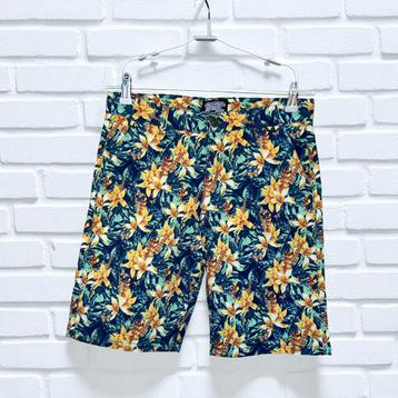Aussie Bum Maat S Blauw Oranje Bloemenprint Chino beschikbaar voor biedingen
