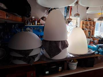 3x Formadri hanglamp bell dome kayra-calice 50 kunststof wit beschikbaar voor biedingen