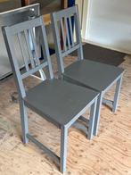 Twee grijze stoelen, Gebruikt, Twee, Ophalen of Verzenden, Grijs