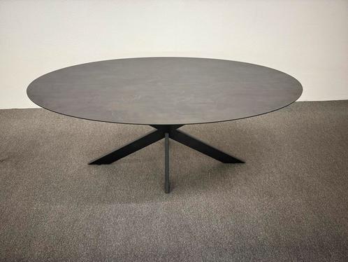 Ovale eettafel HPL steen / marmer 190x110, Huis en Inrichting, Tafels | Eettafels, Zo goed als nieuw, 100 tot 150 cm, 150 tot 200 cm