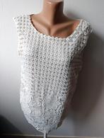 Witte kanten top zonder mouwen, maat 44, Wit, Maat 42/44 (L), Ophalen of Verzenden, Zo goed als nieuw