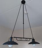 *Hanglamp met 2 lichtbronnen donkerbruin/ bronskleurig, Ophalen of Verzenden, Zo goed als nieuw, Metaal