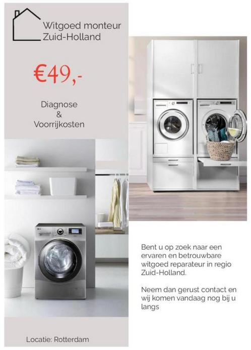 Witgoedmonteur, Witgoed en Apparatuur, Wasmachines, Zo goed als nieuw, Ophalen of Verzenden