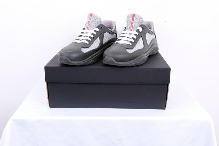 Prada Cups Sneakers – Olive Green – Maat 44, Kleding | Heren, Schoenen, Zo goed als nieuw, Sneakers of Gympen, Overige kleuren