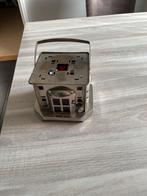 Antiek theelichtje met rode raampjes., Antiek en Kunst, Ophalen of Verzenden