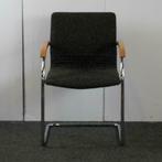 Thonet Vergaderstoel Antraciet Chroom Slede, Huis en Inrichting, Stoelen, Ophalen of Verzenden