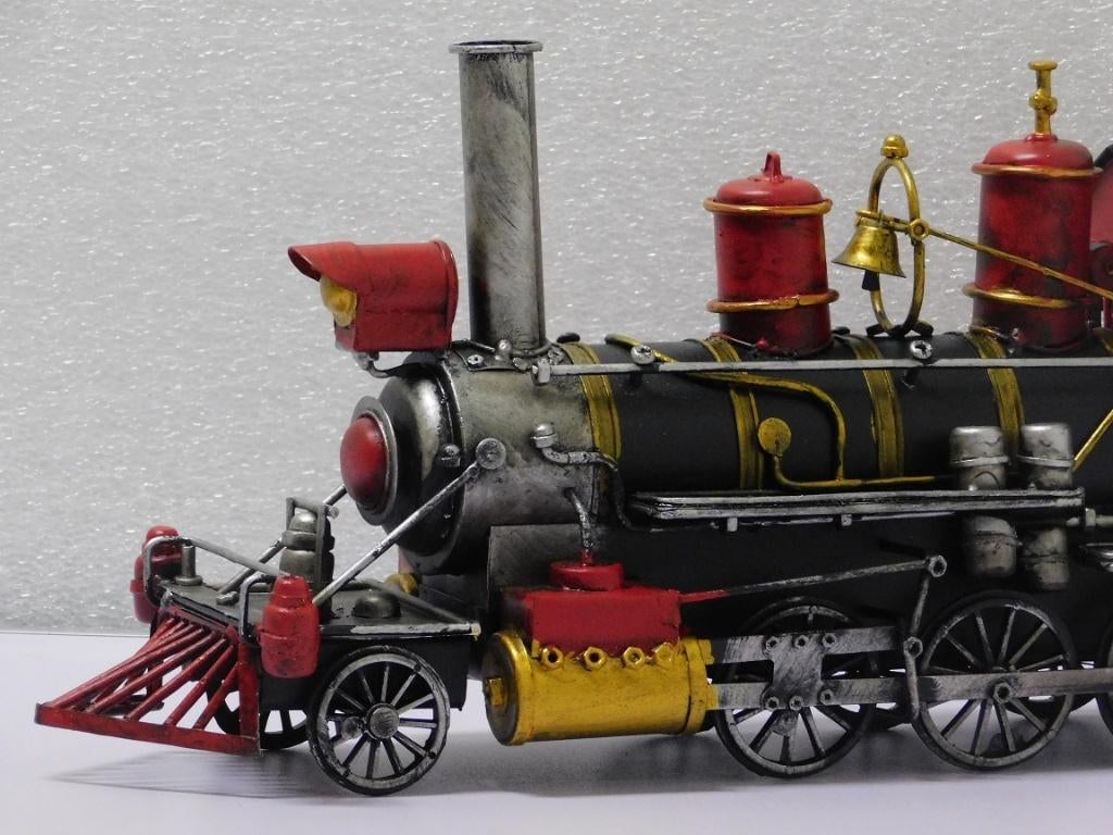 Stoomlocomotief van Metaal - 40 cm - Handgemaakt - Trein, Ophalen of Verzenden, Overige typen