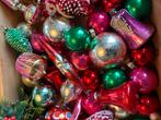 Kerstballen in rood, groen, zilver en roze, Diversen, Kerst, Ophalen of Verzenden, Gebruikt