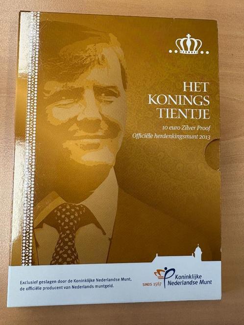 Het Koningstientje - 10 euro proof 2013, Postzegels en Munten, Munten | Europa | Euromunten, 10 euro, Overige landen, Zilver, Ophalen of Verzenden