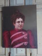 Antiek portret schilderij olieverf op doek uit 1904, Ophalen