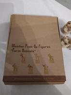 Beweegbare houten figuurtjes - boerderij 12x doos, Kinderen en Baby's, Speelgoed | Houten speelgoed, Ophalen of Verzenden, Nieuw