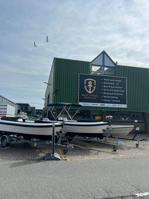 Grachten sloep nu genieten, Watersport en Boten, Sloepen, Zo goed als nieuw, Tot 10 pk, 3 tot 6 meter, Buitenboordmotor, Benzine