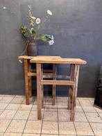 Houten kastjes (set van 2) - 29,5x65,5cm, H81,5cm, Huis en Inrichting, Tafels | Bijzettafels, Ophalen, Nieuw, 55 tot 75 cm, Landelijk