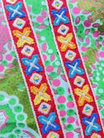 Band kant rood met figuurtjes vintage retro jaren 70 80, Ophalen of Verzenden, Nieuw, Lint, Band of Elastiek