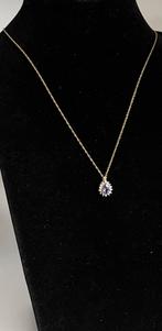 14k Gouden Ketting met gouden hanger met Edelstenen, Nieuw, Ophalen of Verzenden, Met edelsteen, Goud