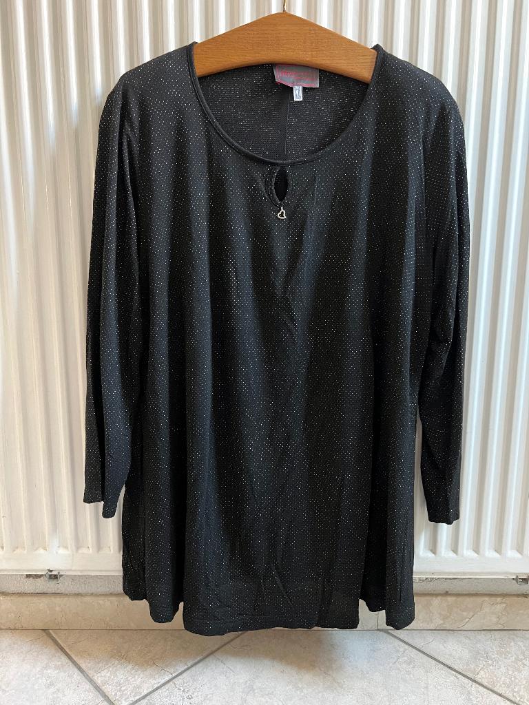 Sempre piu feestelijke tuniek maat 48, Kleding | Dames, Grote Maten, Zo goed als nieuw, Blouse of Tuniek, Zwart, Ophalen of Verzenden