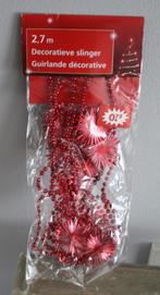 nieuw in verpakking 2,7m kerst slinger rood, Diversen, Kerst, Ophalen of Verzenden, Nieuw